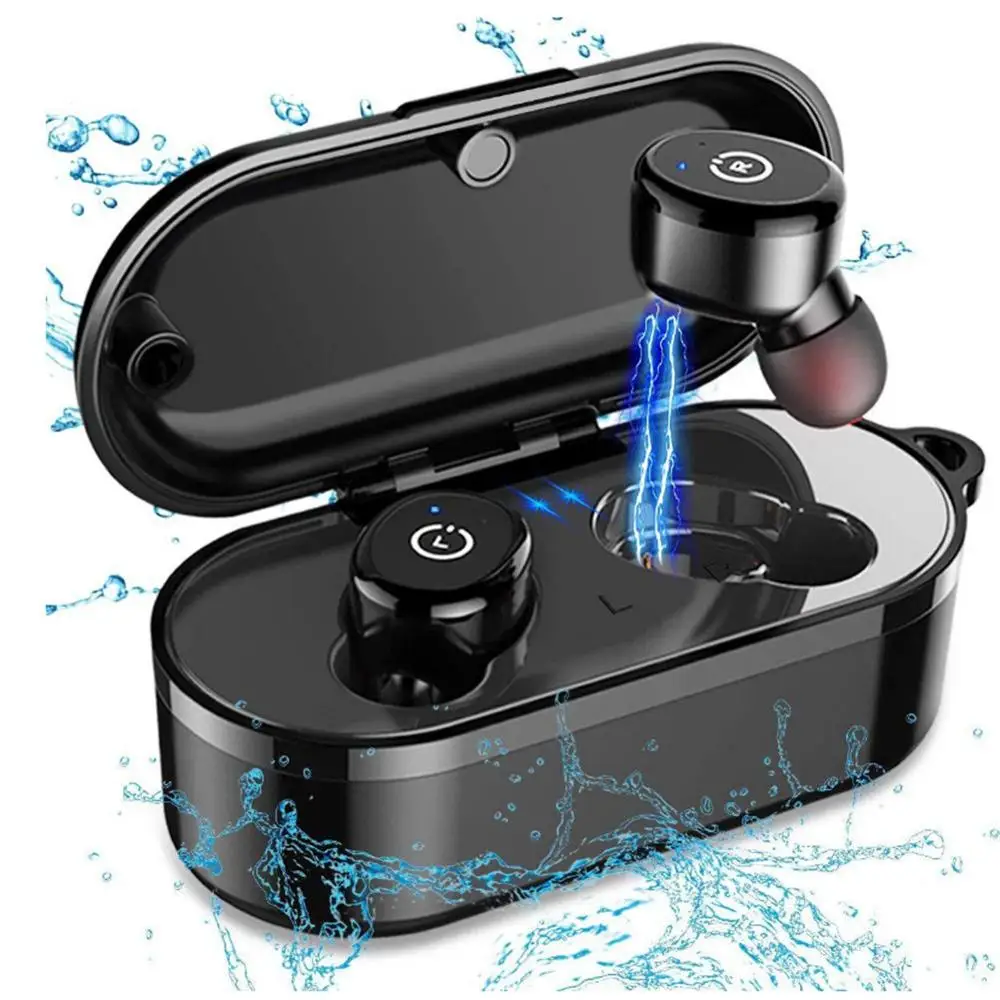 supt wireless charge IPX8 водонепроницаемый Bluetooth вкладыши миниатюрные беспроводные наушники 6 часов работы гарнитура автомобиля с микрофоном для iPhone и Android смартфон - Цвет: supt wireless charge