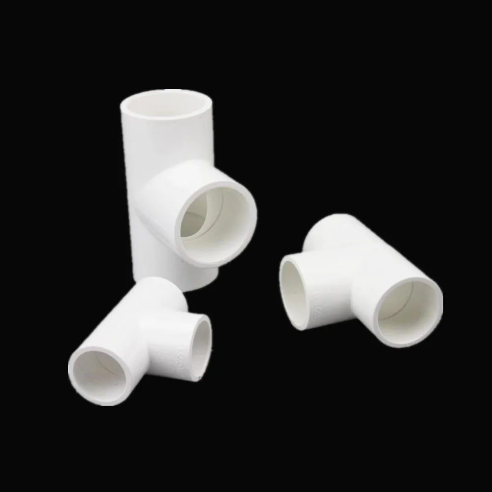 Pvc Inside Diameter 20/25/32/40/50mm Water Supply Pipe Fittings Equal Tee Connectors Plastic