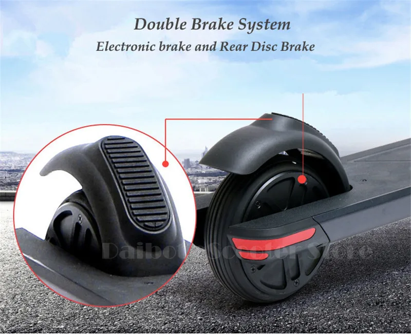 Best Daibot Electric Scooter 3 Wheels Adult Electric Scooters 6 Inch Motor 250W/300W 36V Portable Electric Skateboard 3 Wheels 12