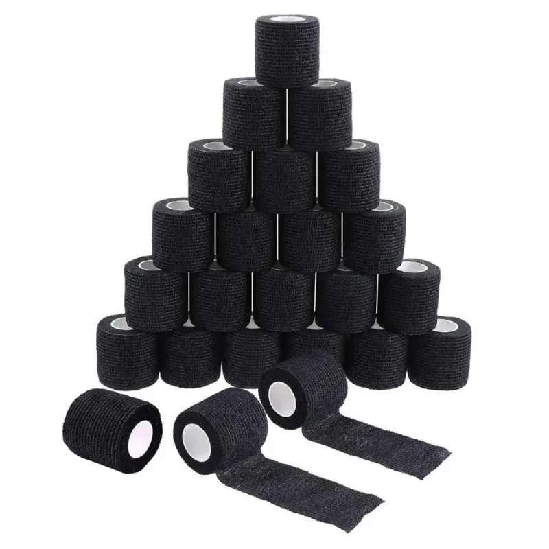 

24 Pcs Self-adhesive Elastic Bandage Emergency Health Tape Waterproof Breathable Sports Safety Multipurpose Tattoo Grip Cover