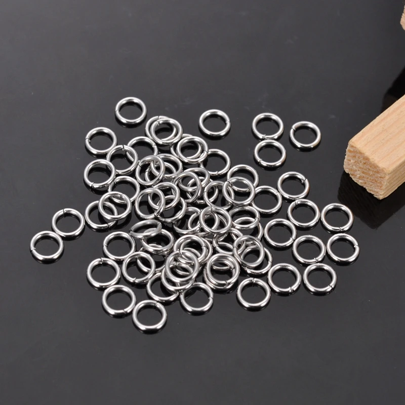 Открытые Кольца из нержавеющей стали DoreenBeads 304 круглые серебристые кольца для