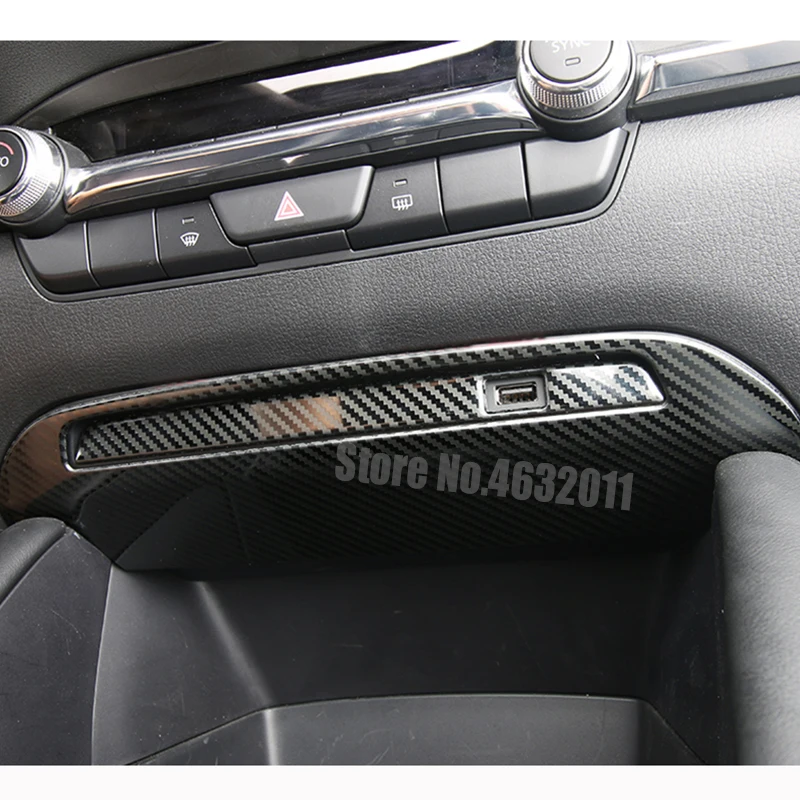 

Stainless steel For Mazda 3 Axela 2019 2020 Car Front Charging USB interface frame Cover Trim car styling Accessories 2pcs