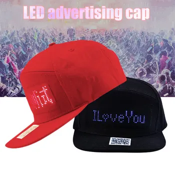 

Bluetooth LED Sign Baseball Hat Street Dance Party Hiking Night Running Fishing Cap JL