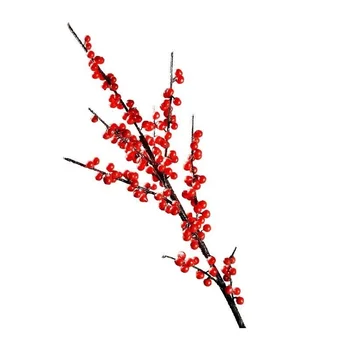

INDIGO - long Holly Berry Spray Christmas Table Decoration Flower Arrangment Artificial Plant Floral Event Shop Window