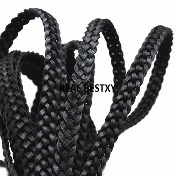 

2m/lot approx 13x4m Genuine Leather Rope Bracelet Jewelry Making Flat Braided Cord Rope Accessories Jewelry Findings Handmade