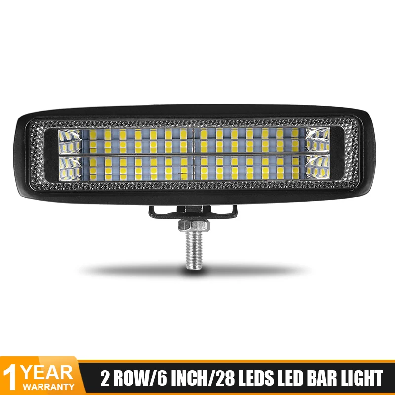 

LED Driving Light DRL 6 Inch Dual Row 28 LED Light Bar Fog Light LED Work Light Auto LED Bar Off road Barra LED Car Light