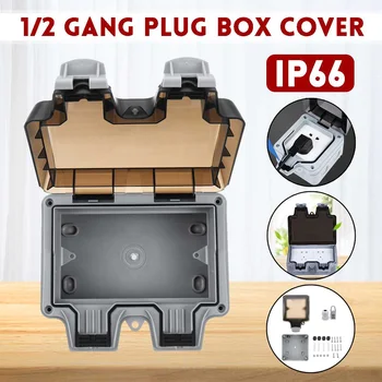 

1/2 Gang Electric Plug Box Cover Safety Socket Protector Splash Box Waterproof