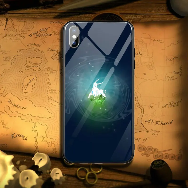 Чехлы для телефонов из закаленного стекла для iPhone 5 5S SE 10 8 7 Plus 6 6S Plus X XR XS 11 Pro Max Знаки зодиака дизайн