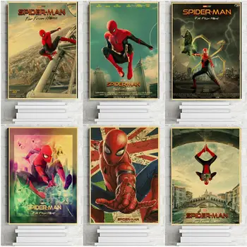

Spider-Man: Far From Home Marvel Avengers Movie Posters for Home Decor Superhero SpiderMan Retro Poster Wall Art Poster Painting