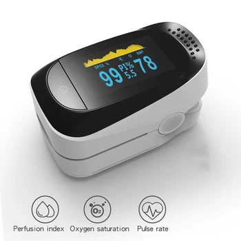 

H2 Fingertip Oximeter OLED Display Fingerclip Pulse Oximeter With Alarm Blood Oxygen Saturation Pulse Rate Monitor Fast Shipping