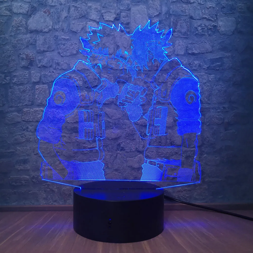 Новые ботинки в стиле аниме «Naruto как у героя мультфильма Саскэ бой моделирование светильник ing 3D визуальный USB настольная лампа домашний декор дружбы светодиодный ночной Светильник подросток, подарок на праздник