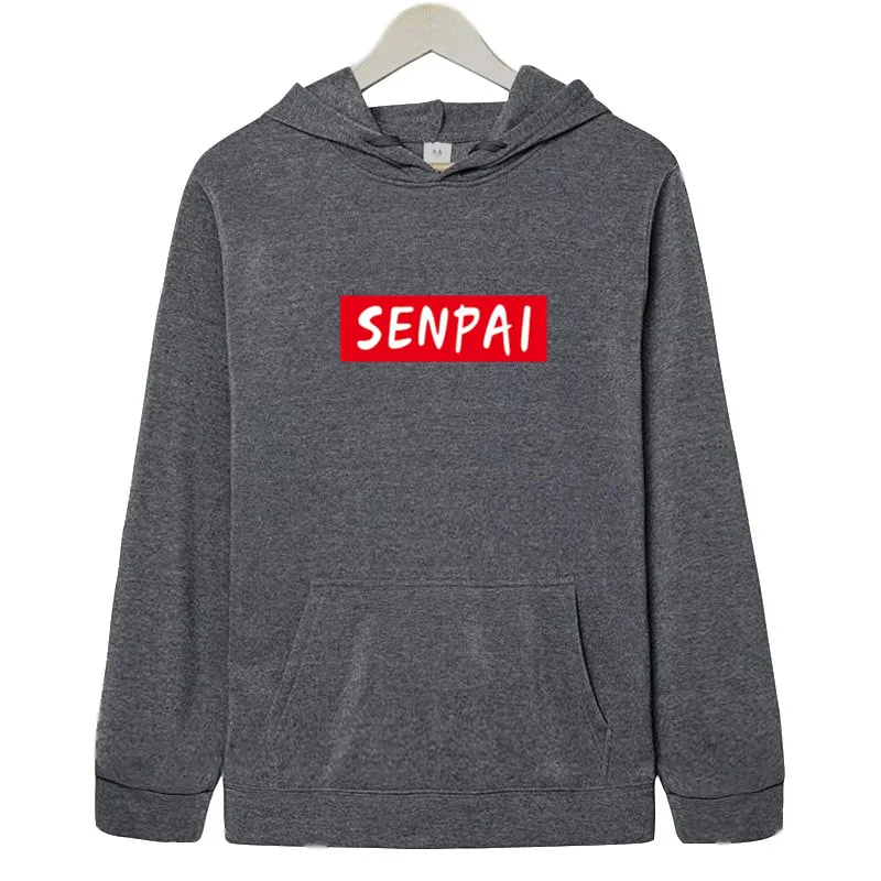 Модная Японская уличная одежда SENPAI, толстовка с капюшоном, толстовка с мультипликационным рисунком для мужчин и женщин, пуловер sudadera hombre