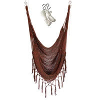 2019 New Handmade Knitted Hanging Hammock Outdoor Indoor Kids Adult Net Hanging Chair Easy Storage 1