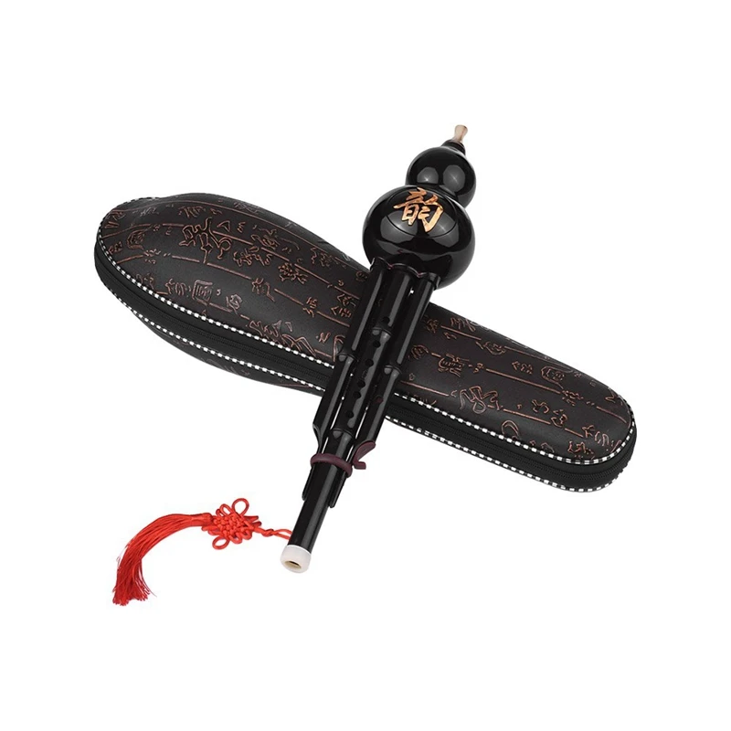 

Chinese Gourd Cucurbit Flute C Key Professional Ethnic Musical Instrument with Chinese Knot Gifts