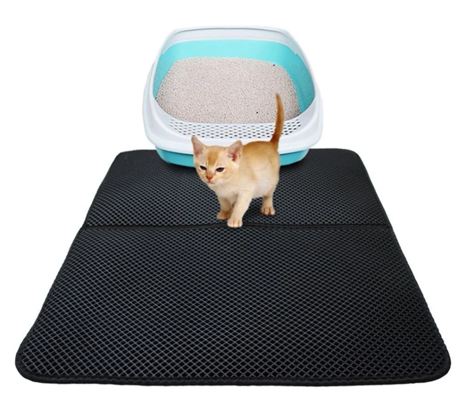 Waterproof Cats Mat Accessories Pet Cat Litter Mat EVA Double Layer Cat Litter Trapping Pet