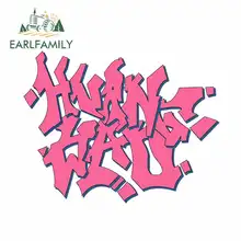 EARLFAMILY 13cm x 9.4cm English Font Doodle  Car Stickers Decals Wrap Cartoon Oem Body Waterproof Sunscreen JDM Car Accessories