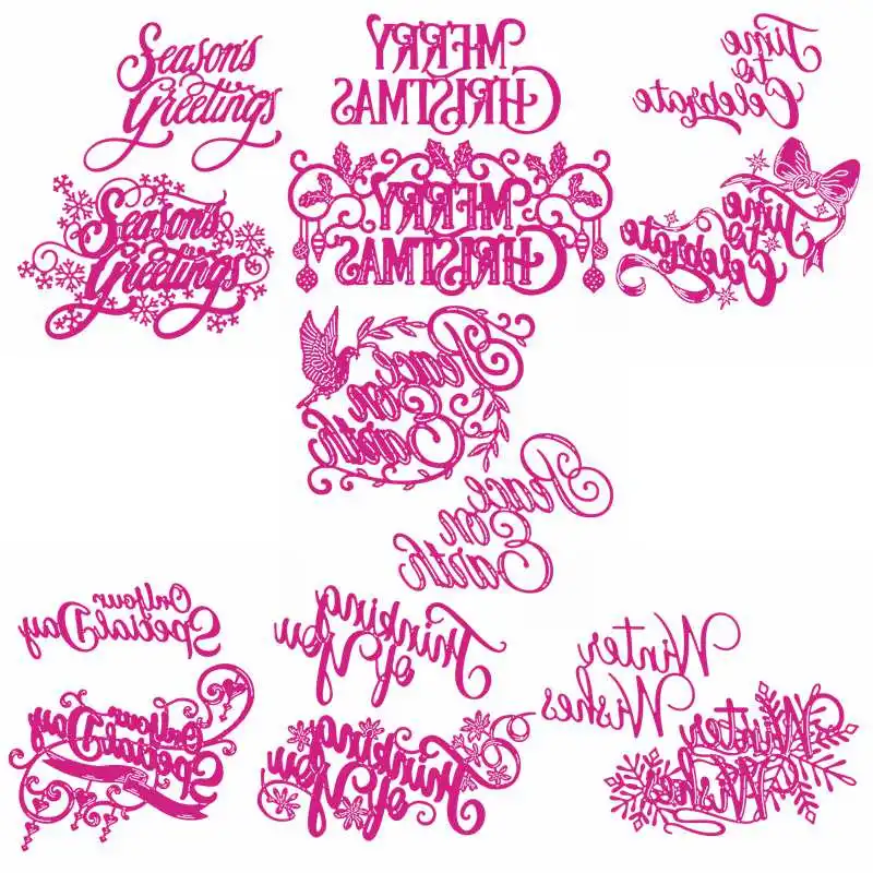 

Mixed Words Seasons Greeting Metal Cutting Dies Stencil DIY Card Album Template Crafts Scrapbooking Embossing New Dies 2019