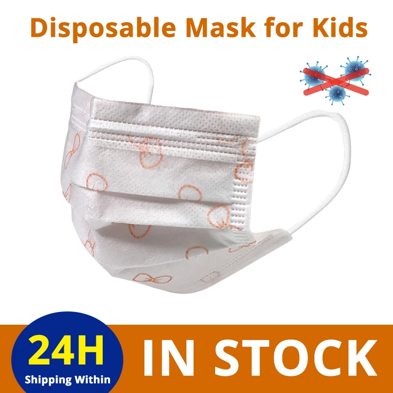 

Fast Delivery Professional Kids Mask 3-Ply Disposable Children Mouth Mask Anti-Virus Anti-Dust Nonwoven 3-10 Years Boy Girl Mask