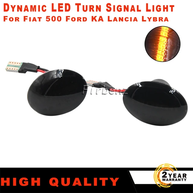 2pcs For Fiat 500 Ford Ka Lancia Lybra Ypsilon Maserati Grancabrio  Granturismo Led Dynamic Side Marker Turn Signal Light - Signal Lamp -  AliExpress