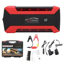 Пусковое устройство многофункциональный автомобильный пусковой стартер 20000 мАч зарядное устройство аккумулятор аварийный блок питания светодиодный 110-240 в автомобили