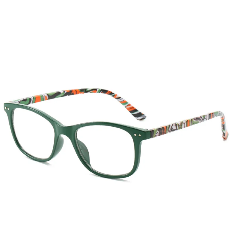 green frame green Цветок Оправа очков для чтения Для женщин в стиле ретро, на квадратном дальнозоркости рецепта+ 1,0+ 1,5+ 2,0+ 2,5+ 3,0+ 3,5+ 4,0 Diopte - Цвет оправы: green frame green