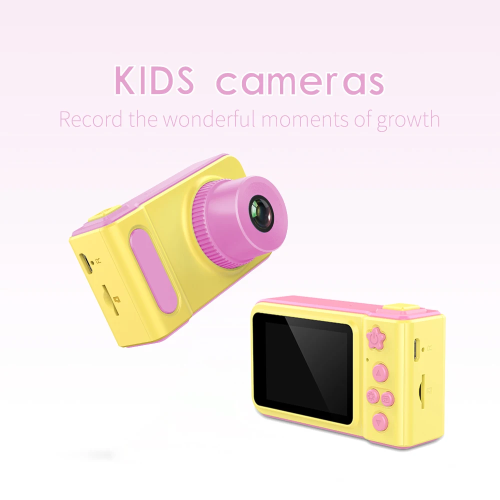 Мини прекрасная Детская Цифровая видеокамера 2,0 дюймов дисплей Встроенный литиевый аккумулятор с мультяшными наклейками подарок на день рождения фестиваль