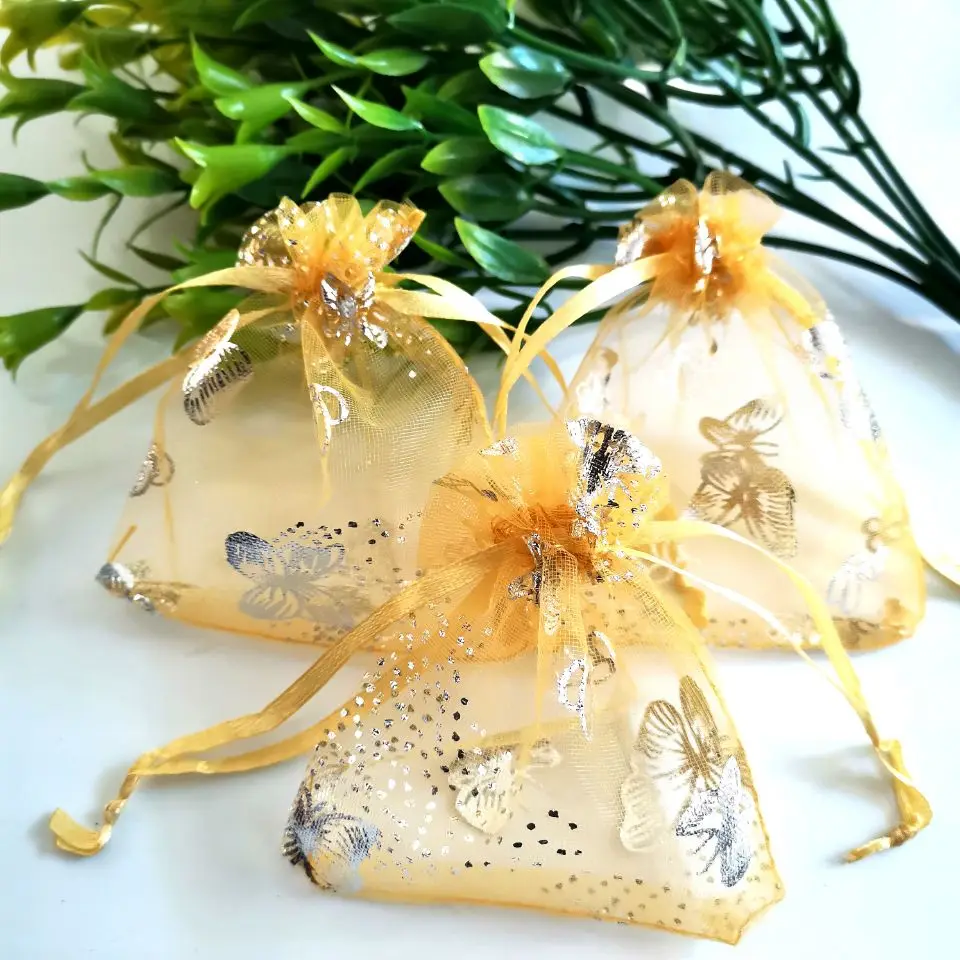100 / 7x9 9x12cm   Organza  Ŀġ    Drawstring    ũ  