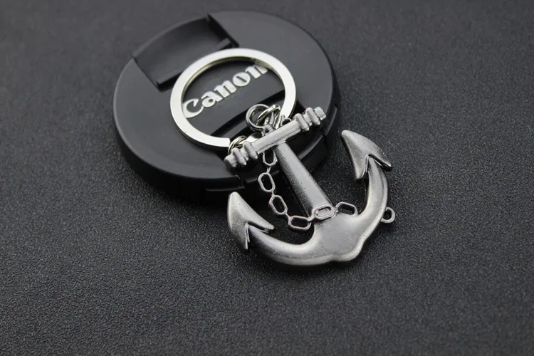 Импортные товары аксессуары креативный металлическая цепочка для ключей лодка с рулем Якорь кольцо для ключей для пары кулон настраиваемый оптовый