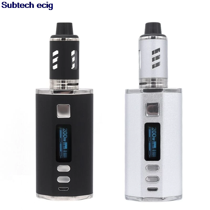 

Sub two 200W box mod Vapor kit TC VW 1-200w 4500mah build-in battery with 0.3ohm 3.0ml tank Fashion Mod E Cigarette vape pen kit