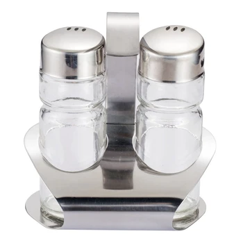 

1 Set of Stainless Steel Seasoning Jar Kitchen Accessories Seasoning Jar Spray Bottle Glass Pepper Salt Shaker Seasoning Bottle