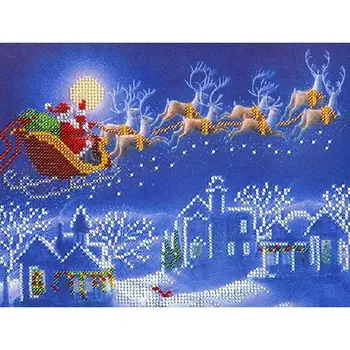 

Нр-3025 canvas with a pattern for embroidery with beads 'New Year's harness 'Hobby & pro 25*19 cm