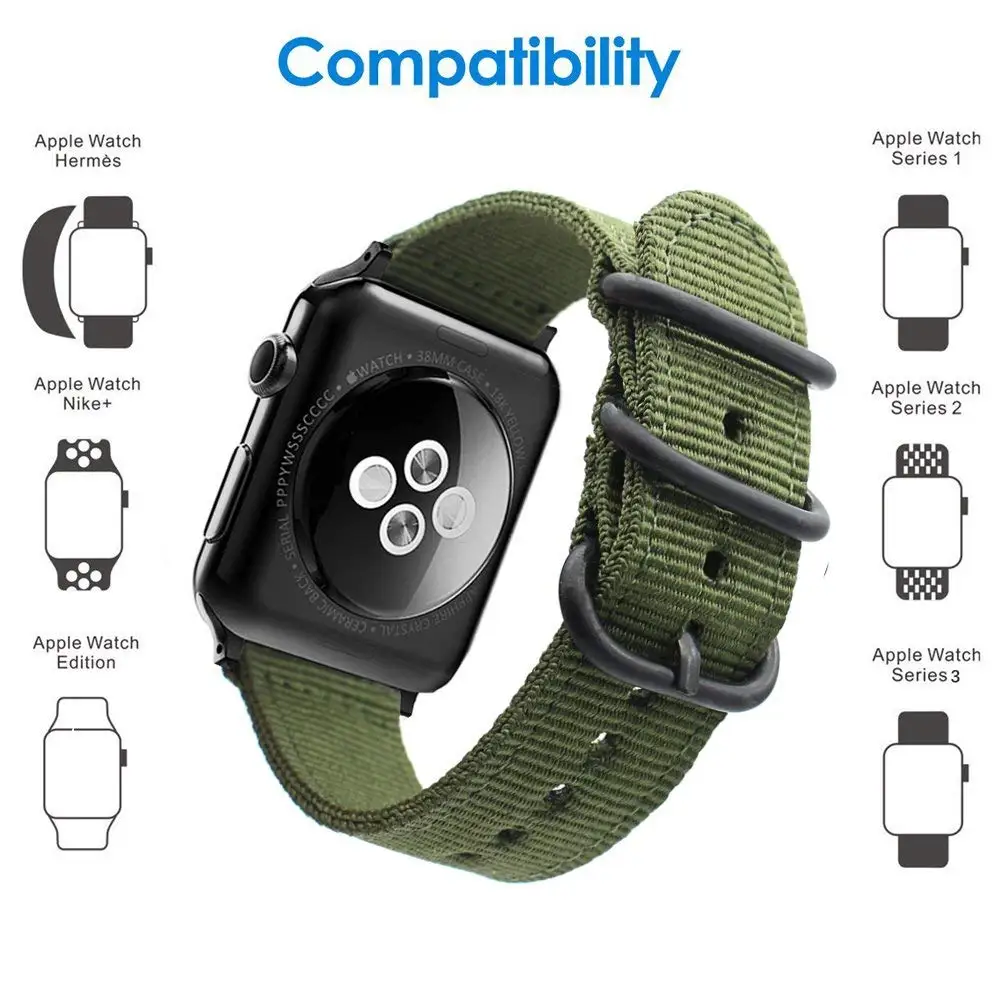 Нейлоновый ремешок для apple watch 4 полосы 44 мм/40 мм, correa apple watch 42mm/38 мм i watch series 4/3/2/1 разноцветный коннектор ремешок для часов