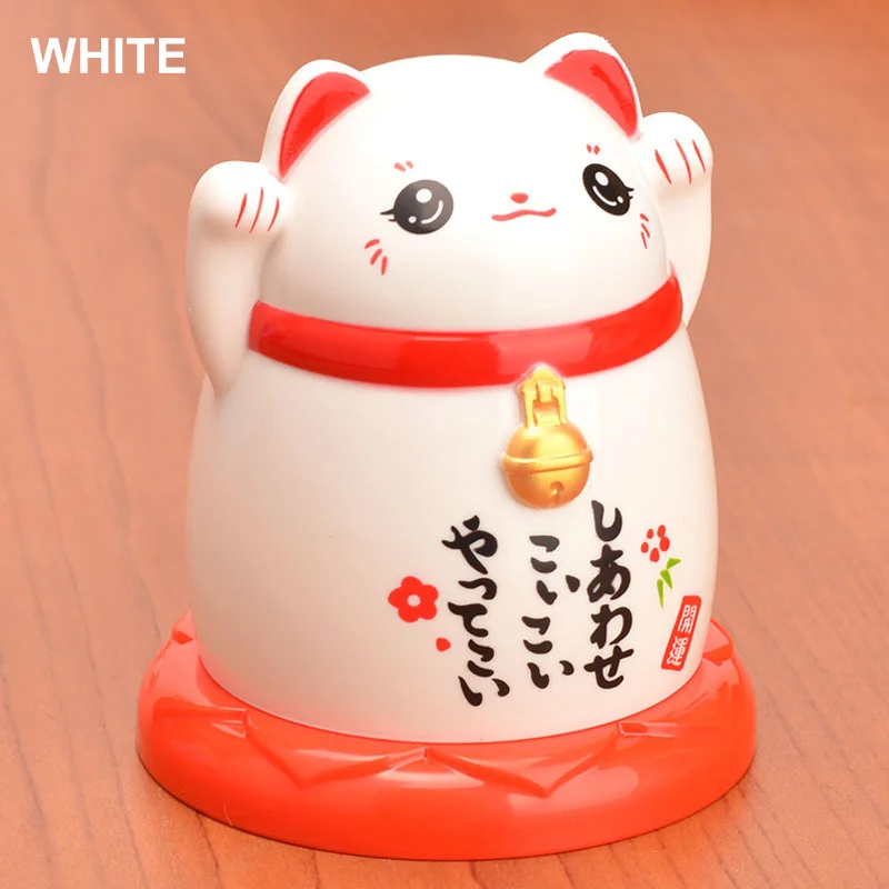 Белый Household Toothpick Case Kitchen Accessories China Lucky Cat Toothpick Dispenser Box Holder Living Room - Цвет: Белый