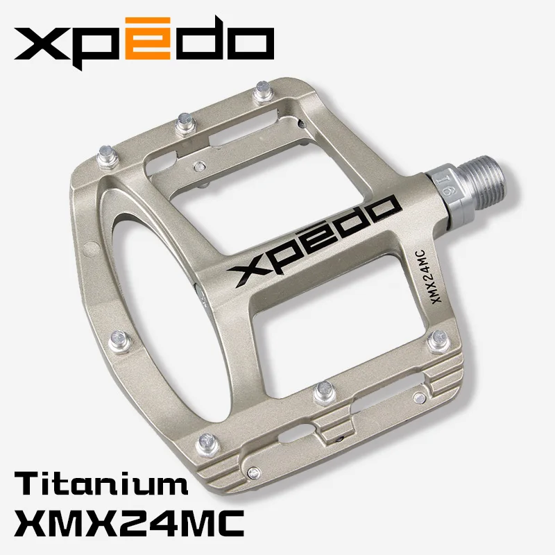 XMX24MC Titanium Горный велосипед велосипедные педали Сверхлегкий Алюминиевый сплав велосипедные педали для велоспорта Плоские Педали XMX24MC - Цвет: XMX24MC Titanium