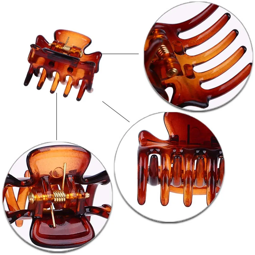12 шт., женские крабы для волос 3 см, мини-краб, коготь для волос, пластиковая Шпилька, зажим для челюсти, аксессуары для парикмахерских инструментов