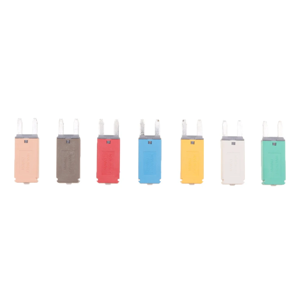 7pcs Car Boat 28V 5A-30Amp ATM Mini Blade Fuse Manual Reset Circuit Breaker