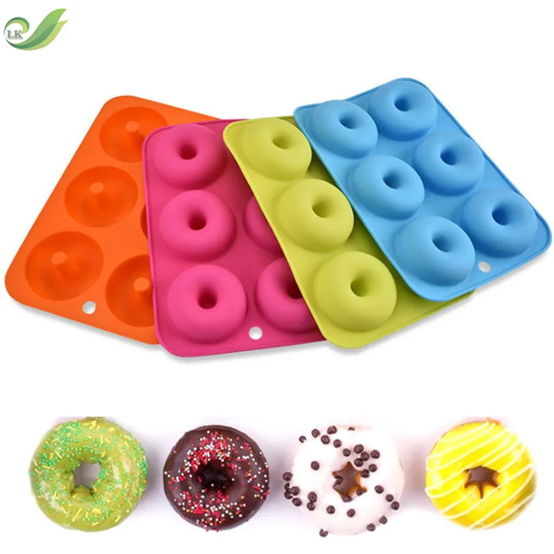 

6 even doughnut mold oven baking tool Diy tool six connected silicone cake mold silicone mold baking
