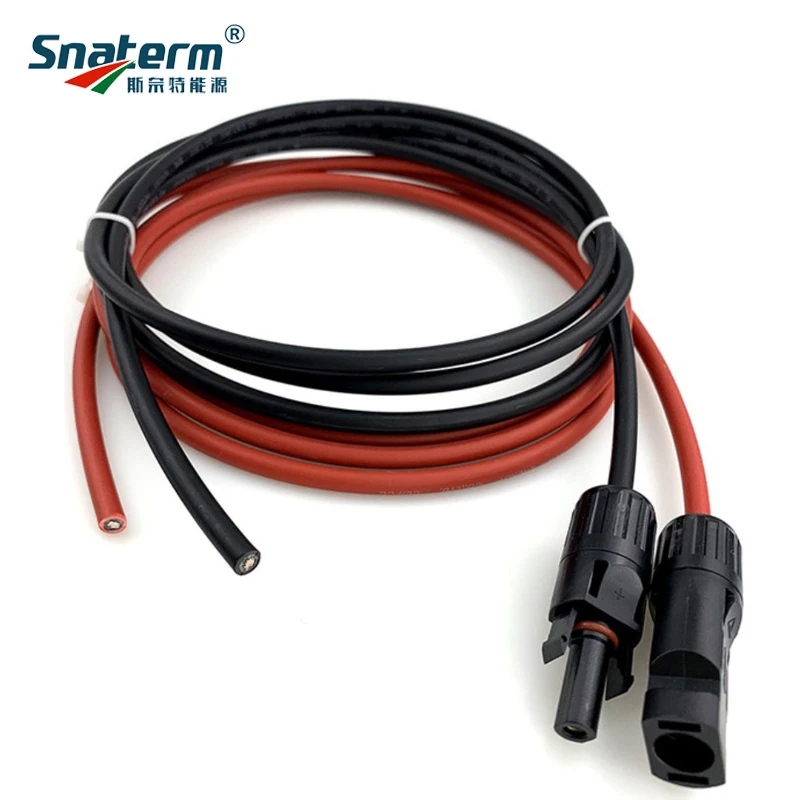 con Kit Adattatore Impermeabile per Connettore Femmina Cavi di Prolunga per Pannello Solare 10AWG Montaggio Facile e Veloce con Connettore Cavo di Prolunga Fotovoltaico da 1,8 KV Red 15M+Black 15M