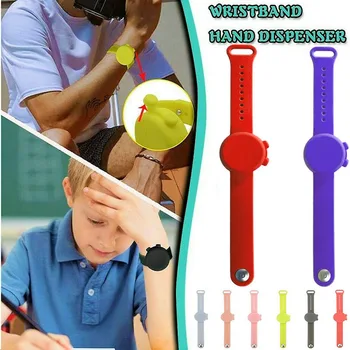 

Adjustable Hand Sanitizer Wristband Hand Sanitizer Dispenser Portable Bracelet Pumps Wristband Hand Dispenser With Refillable