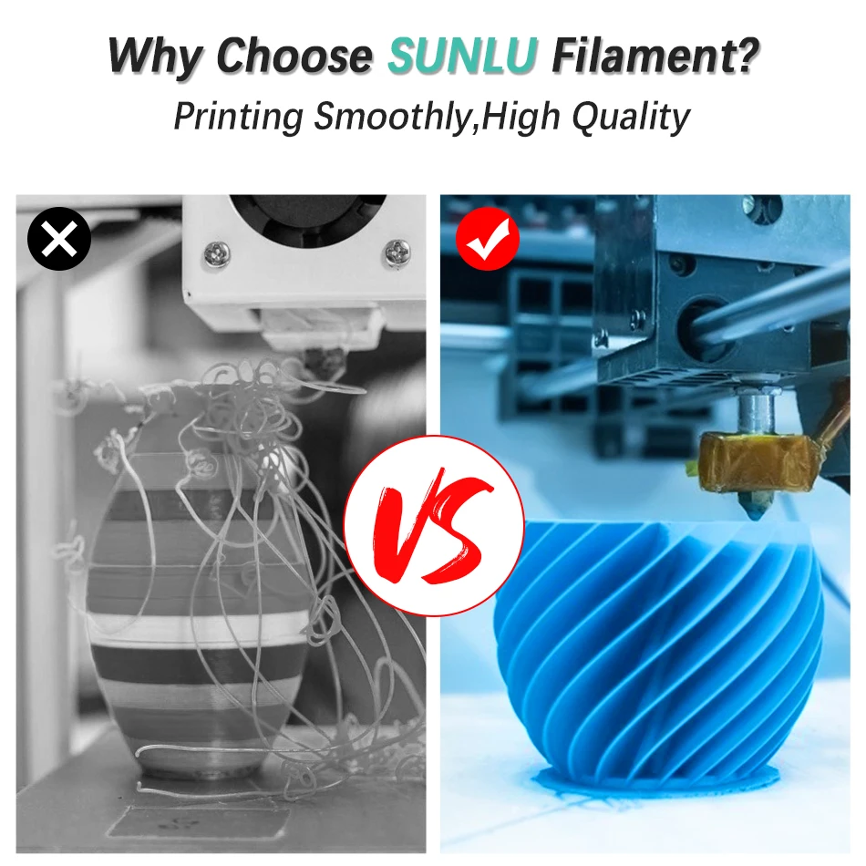 SUNLU 1.75mm PLA Marble Filament 1KG Plastic PLA Marble 3D Filament Rock Texture 3D Printing Materials