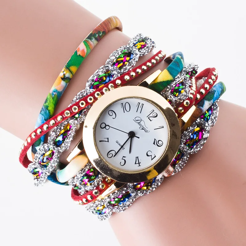 

0241 Wechat Business Hot Selling Europe And America Long Table With Suede Casual Diamond Set Fashion Students Watch Women's Fash