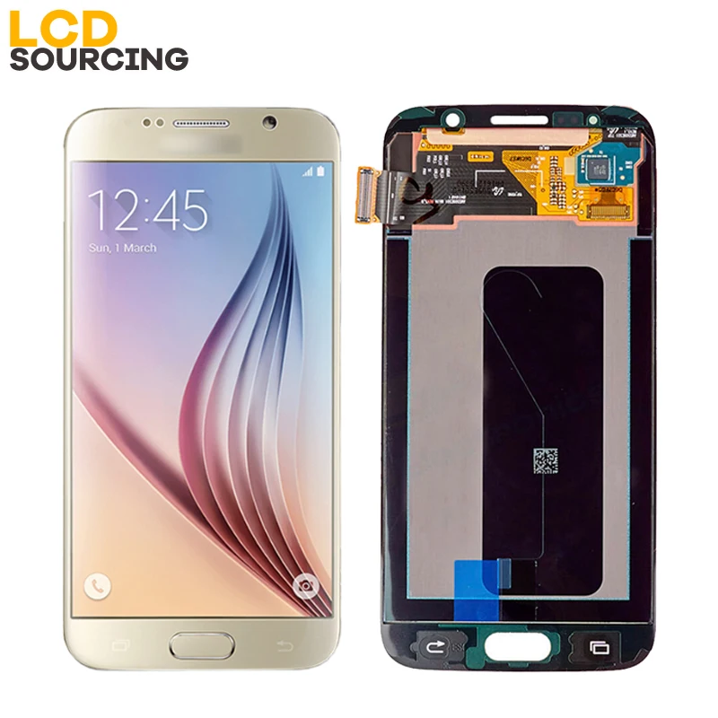 5," для samsung Galaxy S6 ЖК-дисплей SM-G920F G920F G920FD сенсорный экран дигитайзер сборка для samsung S6 ЖК-замена