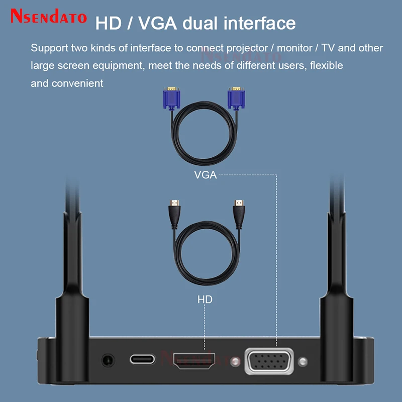 50M Wireless HDMI-compatible Video Transmitter & Receiver Extender Adapter Wifi Display TV Stick Switch for Monitor Projector PC