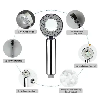 

Double-sided Shower Head Effluent Multi-function High Pressure ABS Flower Sprinkler Hand-held Shower Head