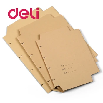 

Deli 10PCS Kraft Paper Cover Book Student Full Set Film Folder 16K/32K/A4 Large Medium and Small Multi Specification DIY Cover