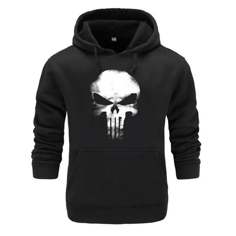 

Punishers Printed Fleece Pullover Hoodies Men/Women Casual Hooded Streetwear Sweatshirts Skull Harajuku Male Fashion Sportswear