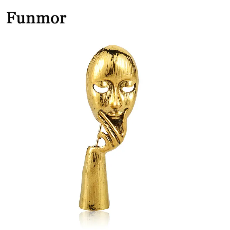 Funmor таинственный танец Брошь с маской Сплав булавка для женщин девушки вечерние