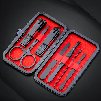 

7pcs Manicure Nail Clippers Pedicure Set Stainless Steel Nail Clipper Cutter Trimmer Nail Cutter Manicure Set Kit Nail Tools