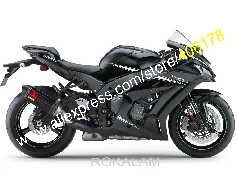 

Aftermarket Kit Fairing For Kawasaki Ninja ZX10R 2016 2017 2018 2019 2020 ZX-10R ZX 10R Matte Black Body Kit (Injection Molding)