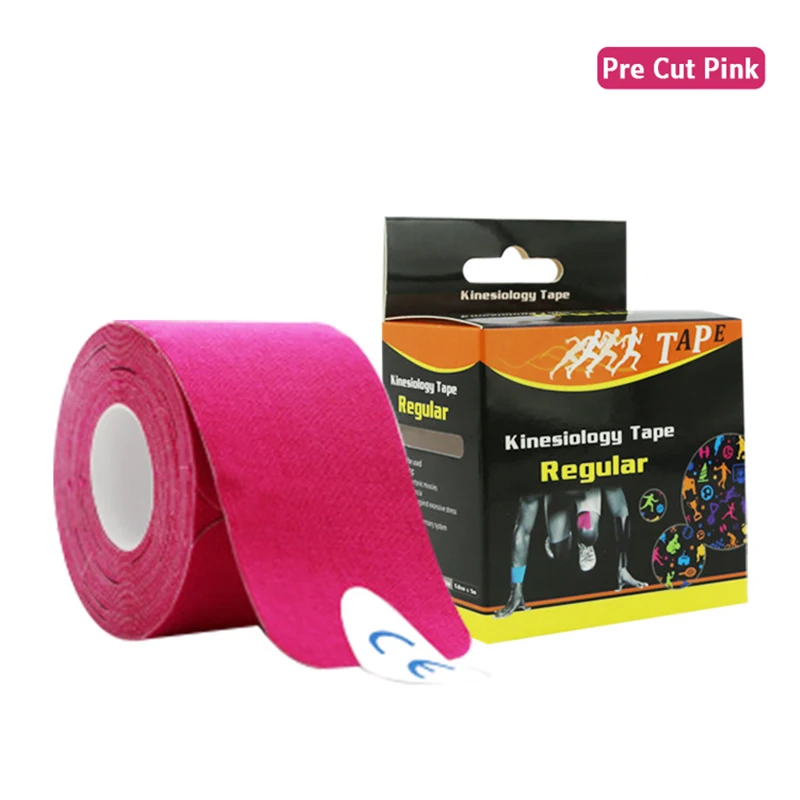 Sports Tape 5cm*5m Upgraded Pre Cut Muscle Tape Elastic Roll Sports Kneepad Internal Cotton Elastic Adhesive Sport Kinesiology Patch Injury